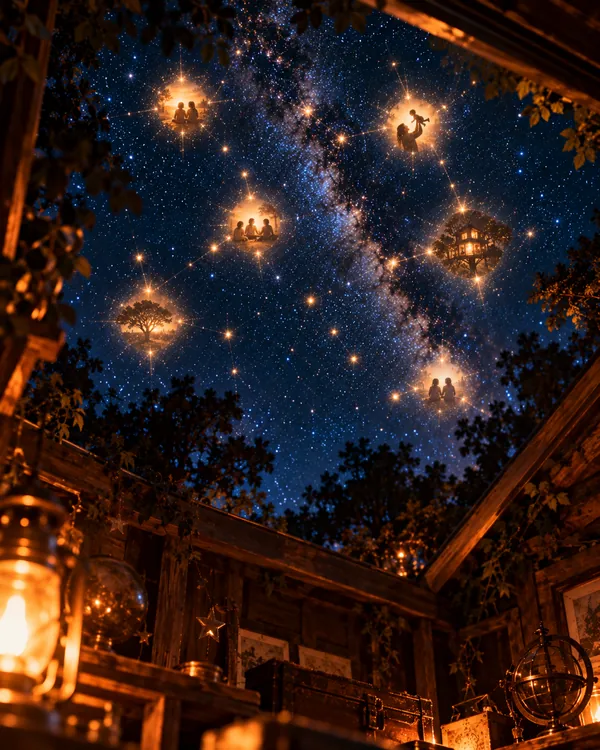 Un ciel d'étoiles, chacune gardant un instant